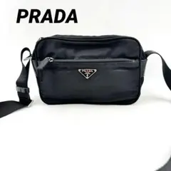 美品✨PRADA プラダ　ショルダーバッグ　ブラック　三角ロゴ　白タグ