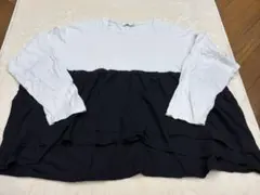 ZARA 長袖カットソー バイカラー Mサイズのサムネイル