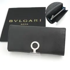✨極美品✨　BVLGARI 長財布　ビーゼロワン　ロゴマニア　レザー　ブラック