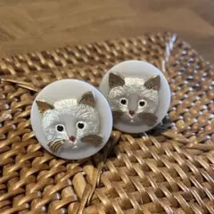 ハンドメイド イヤリング 猫