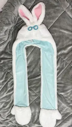 白うさぎ アリス ファンキャップ マフラーキャップ