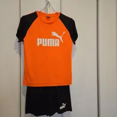 PUMA オレンジ黒 Tシャツ ショートパンツ セット