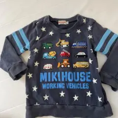 MIKI HOUSE アップリケ　働く車　トレーナー 95cm