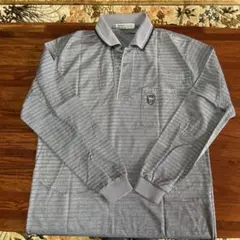 crocodile グレー ストライプ ポロシャツ Lサイズ - メルカリ