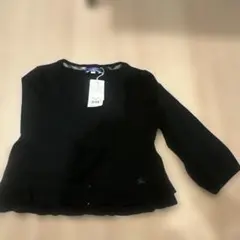 BURBERRY BLUE LABEL ブラック フリルカーディガン 38