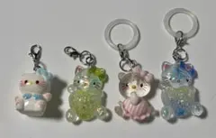 白猫　目印チャームセット