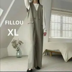 定価6710円　新品　FILLOU ダブルボタンオールインワン　ダークベージュ
