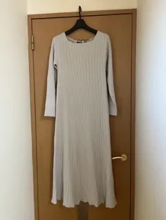 ★ロペピクニック★リブ編み長袖ワンピース