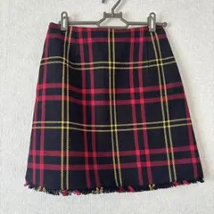 GU チェック柄ミニスカート