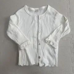 テータテート　カーディガン 90cm ホワイト