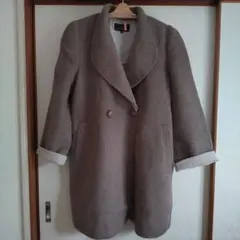 大きいサイズレリアン ウール100%半コート