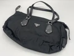 【美品】PRADA プラダ 黒 ブラック ハンドバッグ ナイロン