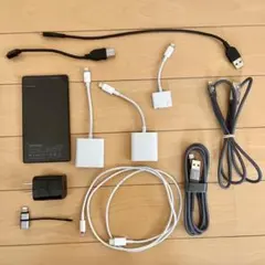 新品モバイルバッテリー5000mah iPhoneライトニング対応周辺機器他