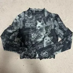 SHEIN 猫柄 長袖 トップス L