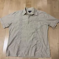 LANDS' END キューバシャツ ベージュ Lサイズのサムネイル