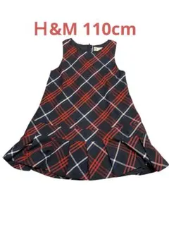 H&M チェック柄 ノースリーブワンピース 110cm