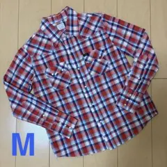 Lee ウエスタンシャツ チェック柄 レッド系 M