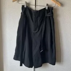 レディース ショートパンツ 黒 Mサイズ ポリエステル100% カジュアル