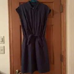 ☆simplicite シャツワンピース ネイビー☆