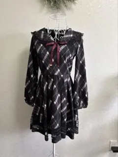 アクシーズファム　ポエティック　チェック柄セーラーワンピース新品未使用　タグ付