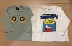 長袖Tシャツ 2枚セット 90cm（BREEZE スヌーピー / ライオン）