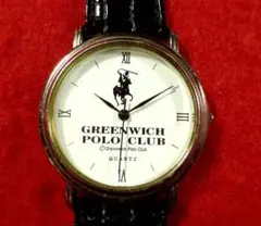 BR5L8）★完動腕時計★POLO CLUB ポロクラブ★丸形 ホワイト★