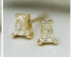 K18 テーパーダイヤモンド スタッドピアス 0.24ct ダイヤモンド ピアス