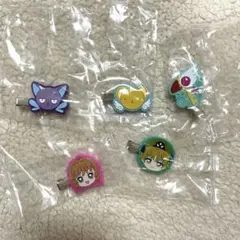 カードキャプターさくら　ヘアピンクリップ　ガチャ　カプセルトイ　5点セット