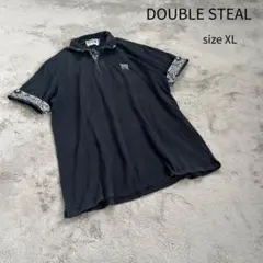 DOUBLE STEAL ポロシャツ 半袖ポロシャツ トップス XL ペイズリーのサムネイル
