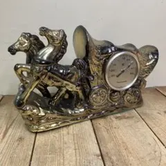 E-4 昭和レトロ 幌馬車 陶器製 温度計 アンティーク ヴィンテージ 置物