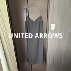 UNITED ARROWS ブラック シアー キャミソールワンピース 黒 透け感のサムネイル
