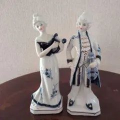ヴィンテージ ゴールドクレスト 磁器製 フィギュリン 夜会の貴婦人と紳士 ゴールドクレスト 磁器製 ヴィンテージ フィギュリン 夜会の貴婦人と