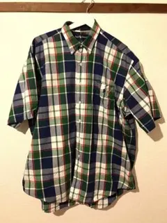 Ralph Lauren チェックシャツ 半袖 XL 古着　used