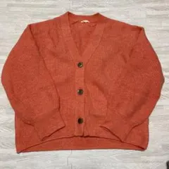 GU ニットカーディガン オレンジ L