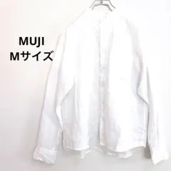 無印良品 フレンチリネン 洗いざらし スタンドカラー バンドカラー Sサイズ