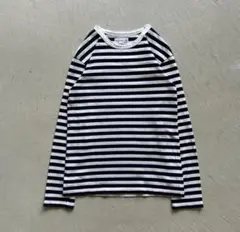00s agnes b. border l/s ボーダー ロンt 黒 白