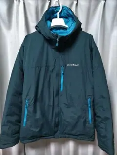 美品　モンベル　コロラドパーカ　現行　グリーン×ブルー　650FP