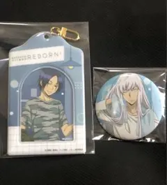 貴重　家庭教師ヒットマンREBORN！六道骸　パスケースとスクアーロ 缶バッジ