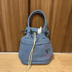 新品スヌーピーPEANUTS 刺繍アソート巾着 デニムブルー ¥6,490