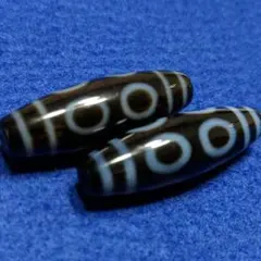 天珠　八眼　38×13　２個セット