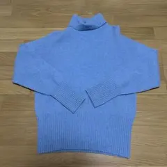 spick&spaライトブルータートルネックニット