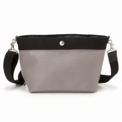 【美品】TOPKAPI リプル　舟型　ショルダーバッグ　チャコールグレー