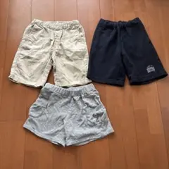ユニクロ　コムサイズム　3点セット キッズ ハーフパンツ ベージュ・黒・グレー