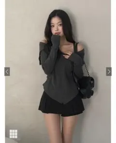 新品未使用　GRL 2Wayアシンメトリートップス