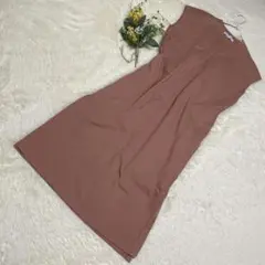 23区　ノースリーブカットソーワンピース 36 レンガ色　楽ちん　ゆったり