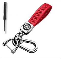 メルセデス・ベンツ キーホルダー おしゃれ pu革 レザー赤