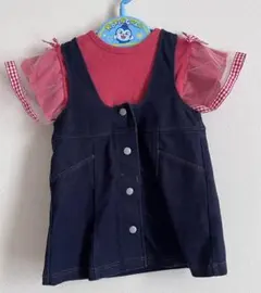 GU ジャンバースカート デニム 80cmのサムネイル