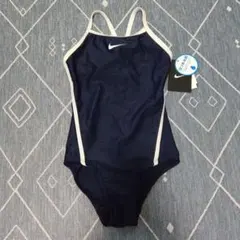 新品タグ付ナイキ競泳水着スクール120cm紺ネイビー