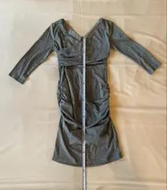 シルバー タイト ドレス S