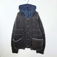 i+mu イム　デニムジャケット　パーカーインナー付き　センソユニコ系　40 L